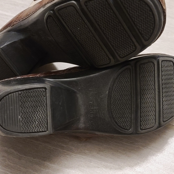Dansko sz 38 brown leather clogs - Picture 6 of 6